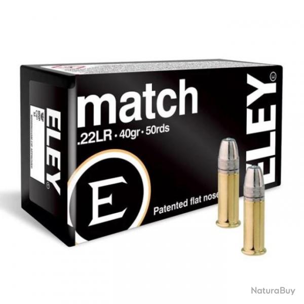 Munitions Eley Match - Cal 22 LR - Par 50 40 / 1 - 40 / 10