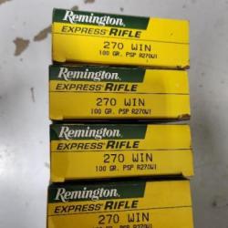 100 cartouches Remington 270w corelokt 100gr