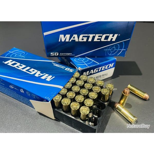 50 Cartouches MAGTECH 44 REM MAG 240GR FMJ FLAT