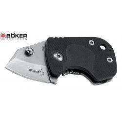 Couteau de poche pliant noir en acier inoxydable avec clip - Böker Plus (marque allemande)