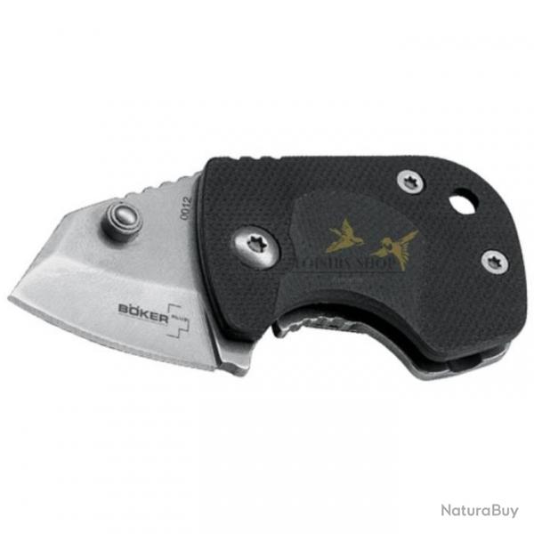Couteau de poche pliant noir en acier inoxydable avec clip - Bker Plus (marque allemande)