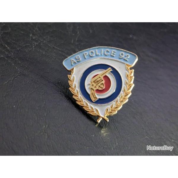 D pins pin's Insigne AS Police 92 club de tir sportif FFTIR revolver manurhin pin  Taille : 25 * 22