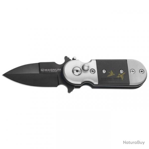 Couteau de poche automatique en acier inoxydable avec clip - Bker Magnum (marque allemande)