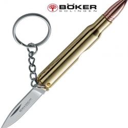 Couteau porte-clés en acier inoxydable dissimulé en réplique d'une balle de cal.30.06 - Böker Magnum