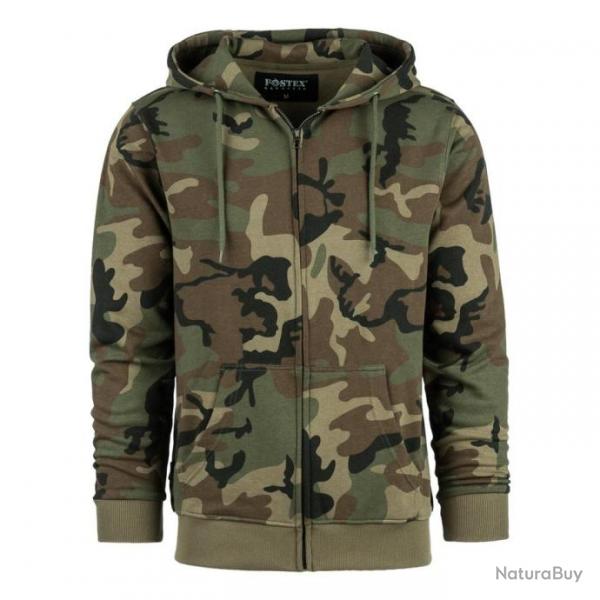 Sweat  capuche avec zip 2nd gnration Couleur Camouflage USA