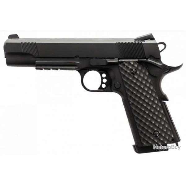 Rplique GBB 1911 MEU Rail Raven full metal gaz noir 1,0J