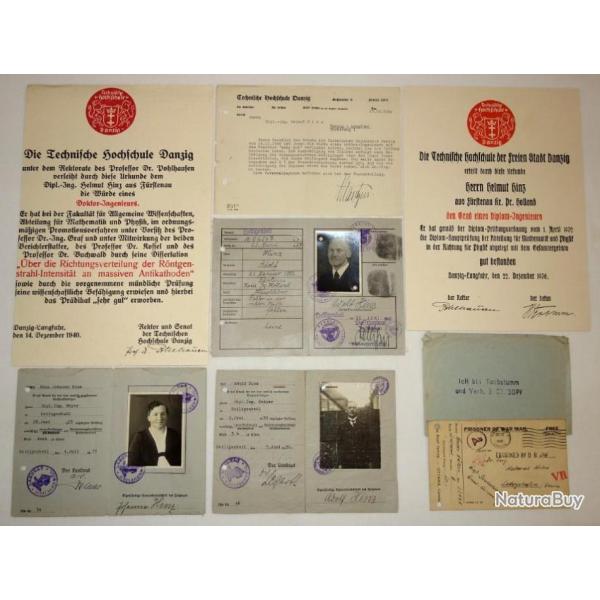 LOT DE DOCUMENTS ALLEMANDS du IIIme REICH.  /8173