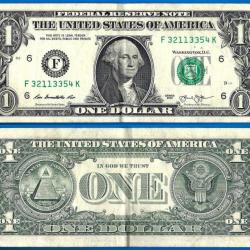 Usa 1 Dollar 2013 Mint Atlanta F6 Etats Unis Dollars Billet Amerique