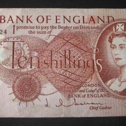 ANGLETERRE  billet de 10 SCHILLING  Elizabeth II