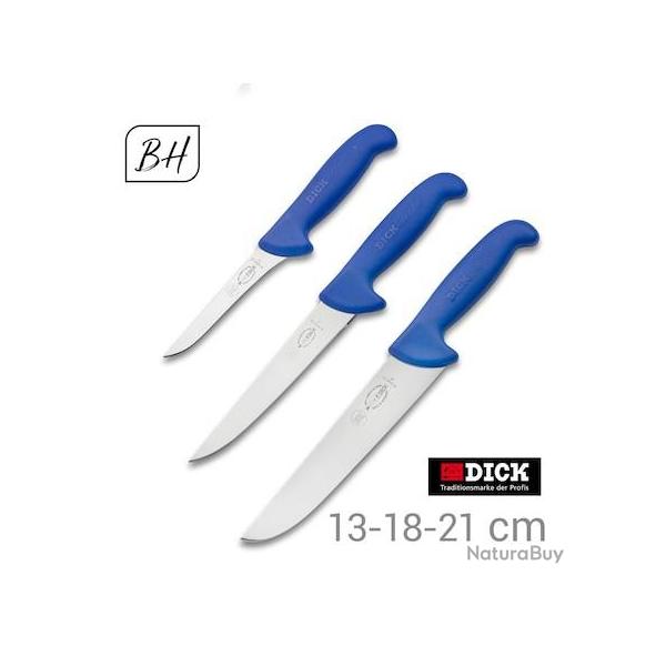 Dick ErgoGrip 8255300 Set de 3 couteaux de boucher ou chasseur