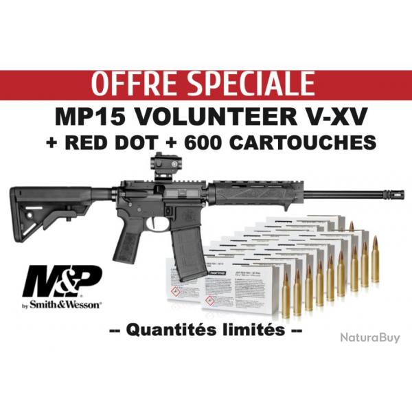 Offre spciale CARABINE S&W M&P15 VOLUNTEER 223R + RED DOT + 600 CARTOUCHES