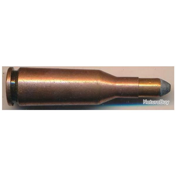 (11407) Une  belle  cartouche DE CHASSE  calibre .5,6x39 Russe TULA1966 tui acier cuivr