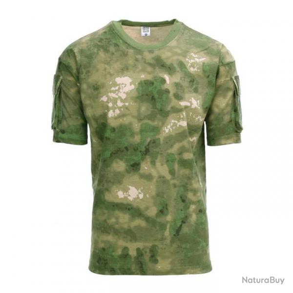 Tee shirt camouflage tactique avec poches