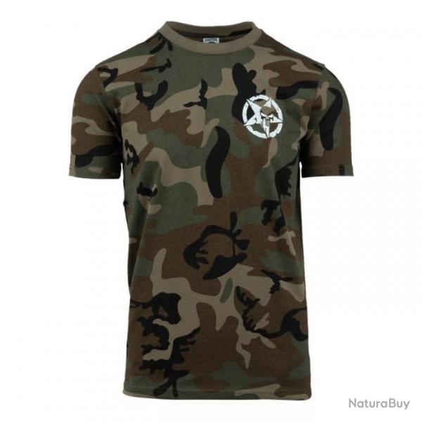 Tee shirt camouflage Allied Star punisher