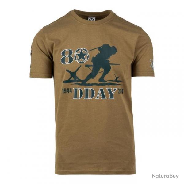 Tee shirt D Day 80me anniversaire Couleur Coyote