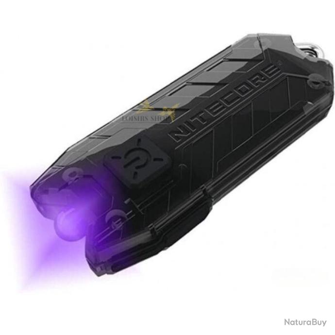 Lampe UV Nitecore 365nm 500mW – Mini Lampe Rechargeable Porte-clés, Noir