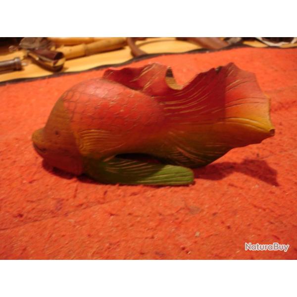 Sympathique poisson en bois, collection, dco  pche
