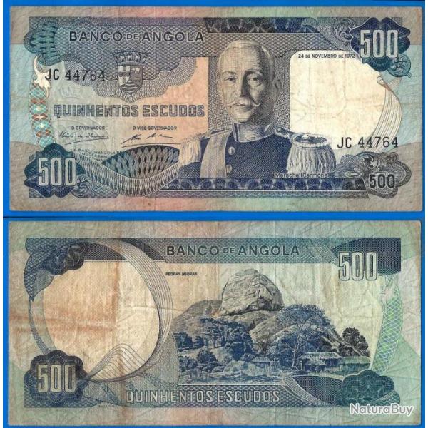 Angola 500 Escudos 1972  Afrique Billet Escudo Carmona
