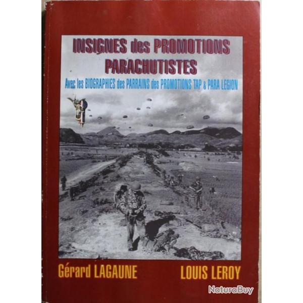 Livre Insignes des promotions parachutistes de Grald Lagaune et Louis Leroy