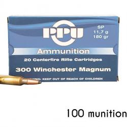 100 Munitions PARTIZAN 300 win mag SP 180 grains 