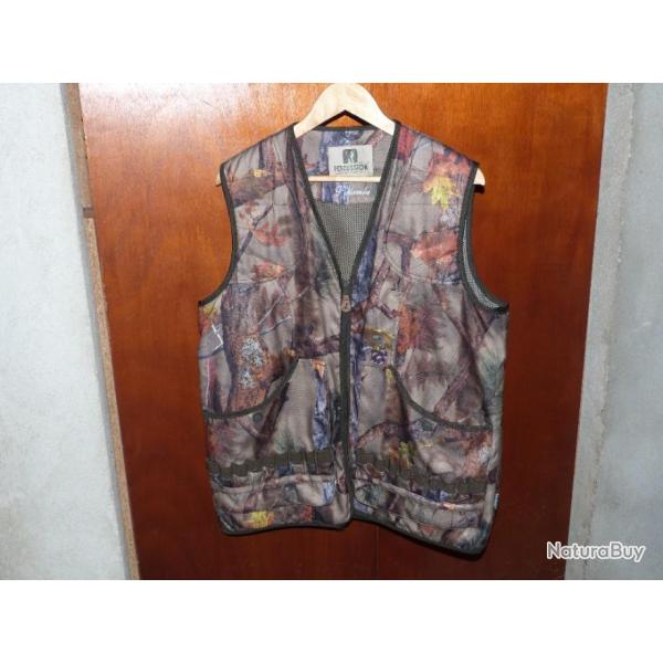 Vend gilet de chasse percussion palombe forest camo