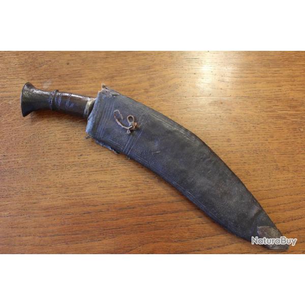 Grand couteau militaire kukuri - Npal ou Inde du Nord, probablement fin 19me dbut 20me