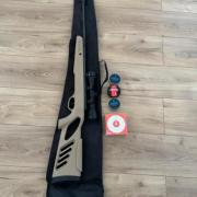 Carabine à plomb Nitro piston Swiss Arms Tac1 4.5mm 19.9J+fourreau+plombs+ cible+porte cible+lunette - Carabines à plomb moins de 20 joules (10999247)