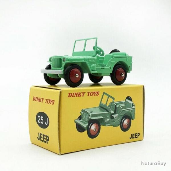 DINKY TOYS 25 J JEEP WILLYS ARME MARINE VOITURE CLASSIQUE 4X4 RARE + BOITE ?-