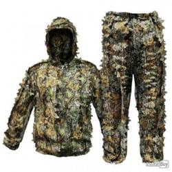 Tenue camouflage ultra légère ghillie chasse armée sniper airsoft - camouflage forêt