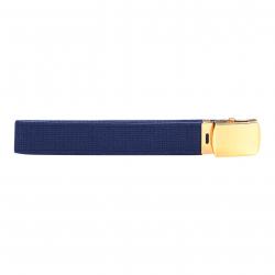 Ceinture toile 30mm avec boucle dorée (Couleur Bleu)
