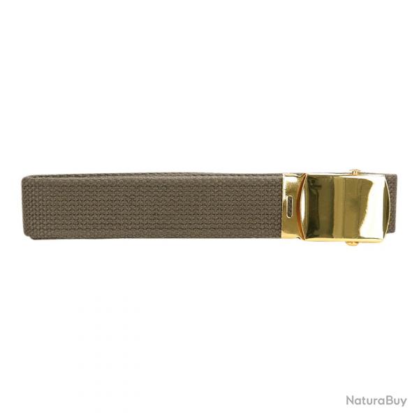 Ceinture toile 30mm avec boucle dorée (Couleur Sable)
