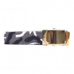 Ceinture toile 30mm avec boucle dorée (Couleur Camouflage Urban)