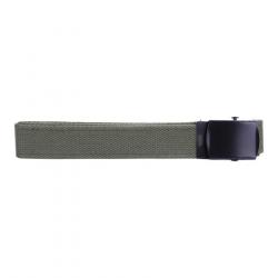 Ceinture toile 30mm avec boucle noire (Couleur Vert)