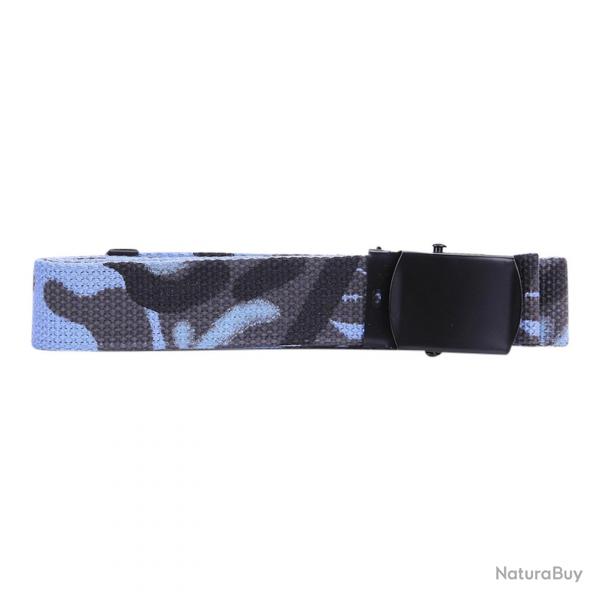 Ceinture toile 30mm avec boucle noire (Couleur Camouflage Bleu ciel)
