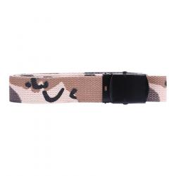 Ceinture toile 30mm avec boucle noire (Couleur Camouflage Désert 6clr)