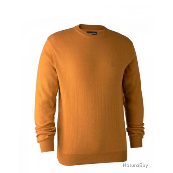 PROMO !!! PULL COL ROND DEERHUNTER TAILLE M COULEUR MOUTARDE