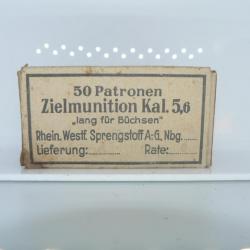 boite complète réglementaire allemande de 22LR utilisées pour l'instruction WW2