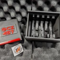 Boite de rangement pour 5 chargeurs CZ 457 455 452 + petit compartiment outillage- Impression 3D