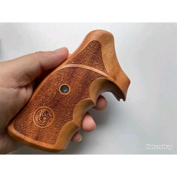 grips crosse bois pour smith wesson carcasse N square butt target