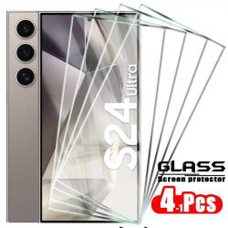 4 Ecran Protecteur Verre Trempe pour Samsung Galaxy, Modele: Au Choix, Smartphone: Galaxy S24 Ultra