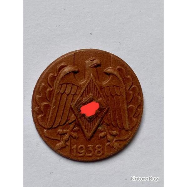 Badge allemand de la HJ 1938 insigne mdaille ww2