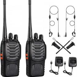 Lot 2 x Talkies walkies 400-470MHz 16 canaux rechargeables - LIVRAISON GRATUITE