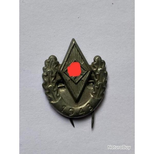 Badge sports de la HJ allemande rare anne 1943 mdaille insigne ww2