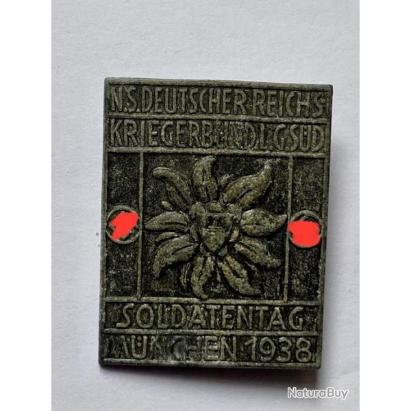 Badge de journe pour la Wehrmacht  Munich 1938 allemand  mdaille insigne ww2