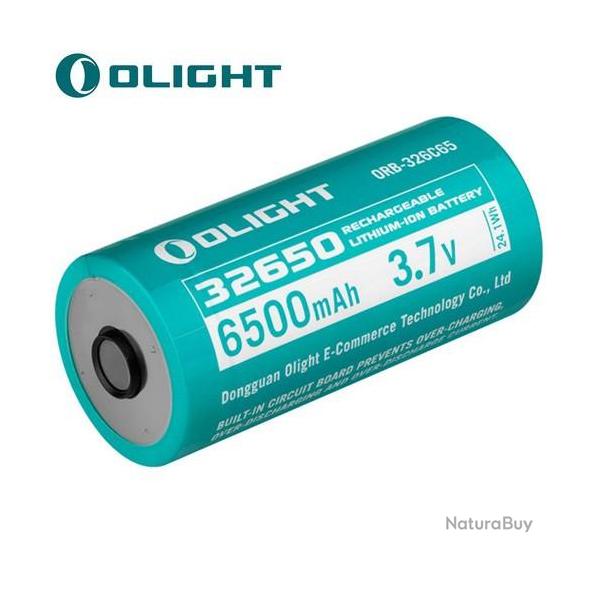 Batterie Olight 32650 - 6500mAh ORB-326C65 - 3.7V protge Li-ion