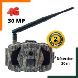 Mini caméra de chasse 4G LTE 30MP 4K MMS Garantie 2 ans - 30 mètres de détection - Livraison rapide