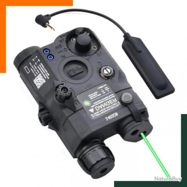 Lampe laser infrarouge pour lunettes de vise - Laser vert - Rail de 20 mm - Noir
