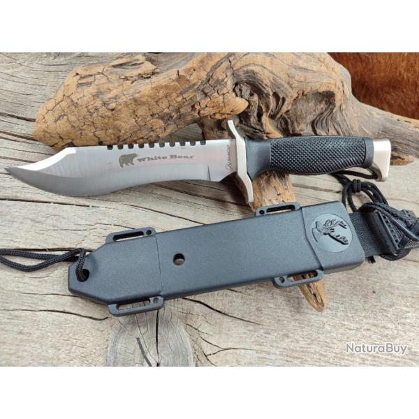 Couteau survie white Bear. 30.6 cm
