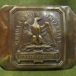 Plaque de ceinturon de la Gendarmerie impériale, modèle 1854, Second Empire