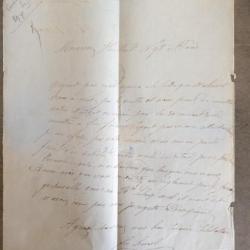 Deux Lettre manuscrite ancienne 1861 et 1864  timbre Napoléon